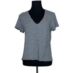 Madewell gray v neck casual short sleeves tee size XS